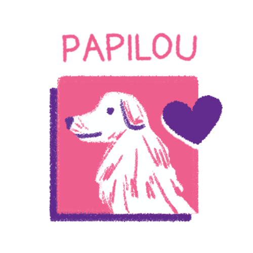 Logo montrant papilou, le chien